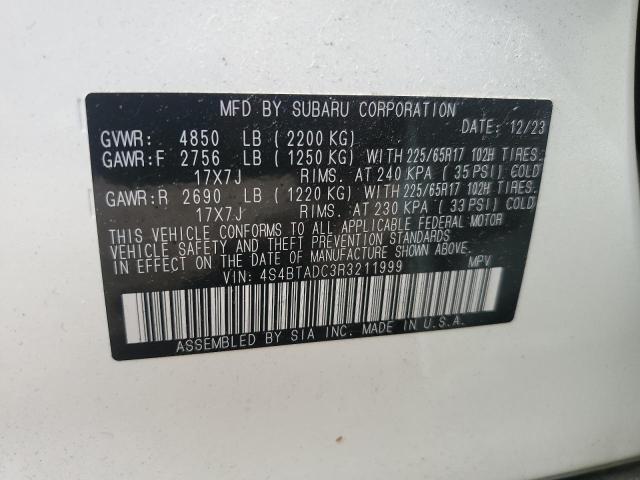 2024 SUBARU OUTBACK PR 4S4BTADC3R3211999
