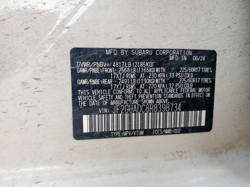 2024 SUBARU CROSSTREK - JF2GUADC8R8398734