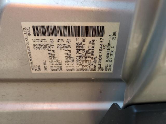 2021 NISSAN ROGUE SV 5N1AT3BB5MC764437
