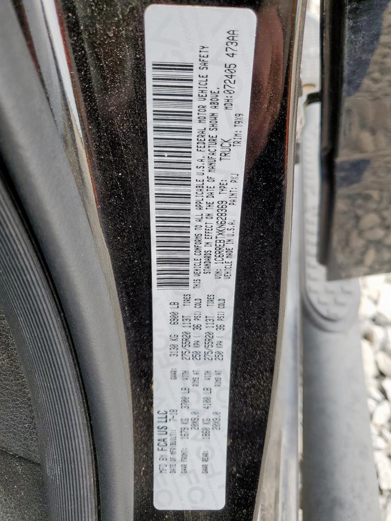 2019 RAM 1500 BIG H - 1C6RREBTXKN628369