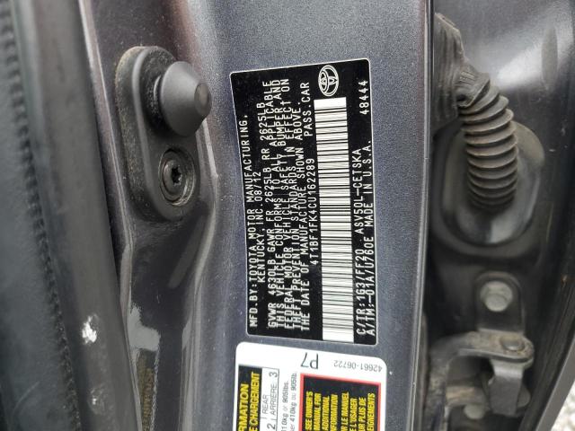 2012 TOYOTA CAMRY BASE - 4T1BF1FK4CU162289