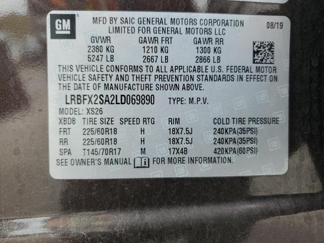 2020 BUICK ENVISION E LRBFX2SA2LD069890