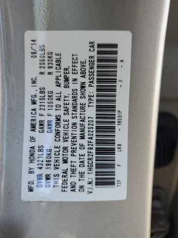 2015 HONDA ACCORD EXL 1HGCR2F82FA025207