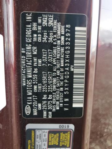 2017 KIA SORENTO LX - 5XYPGDA3XHG332978