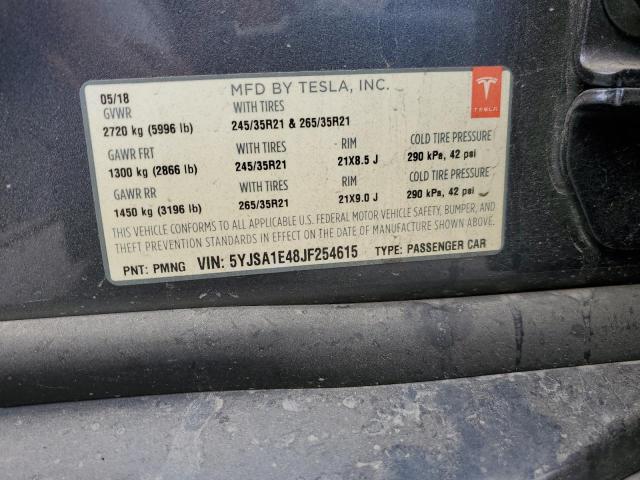 2018 TESLA MODEL S 5YJSA1E48JF254615