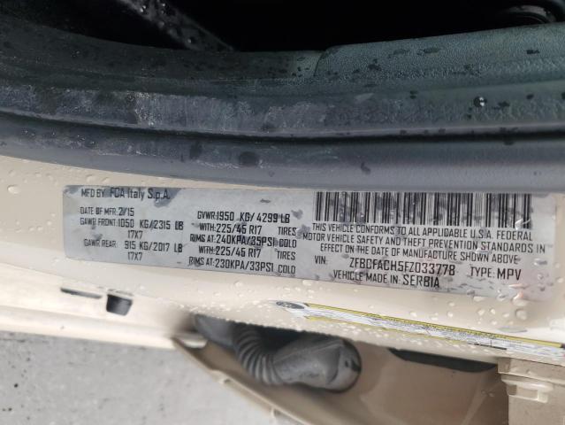 2015 FIAT 500L LOUNG ZFBCFACH5FZ033778