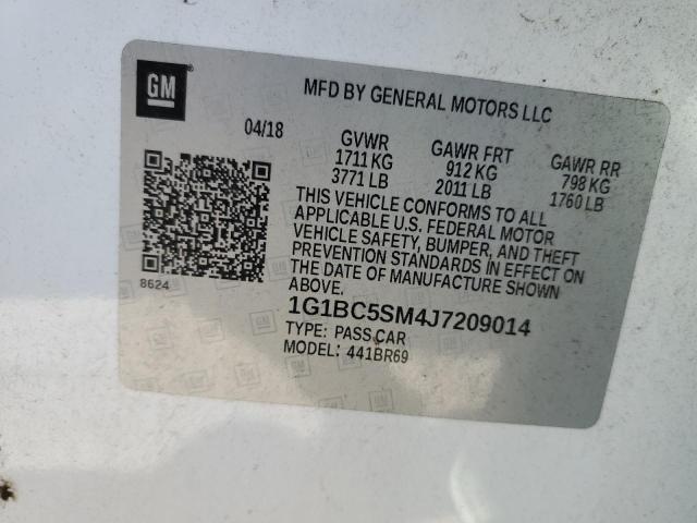 2018 CHEVROLET CRUZE LS 1G1BC5SM4J7209014