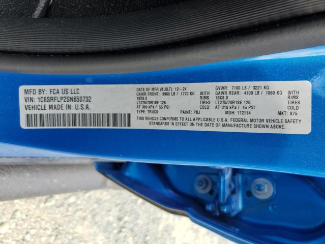 2025 RAM 1500 REBEL - 1C6SRFLP2SN650732
