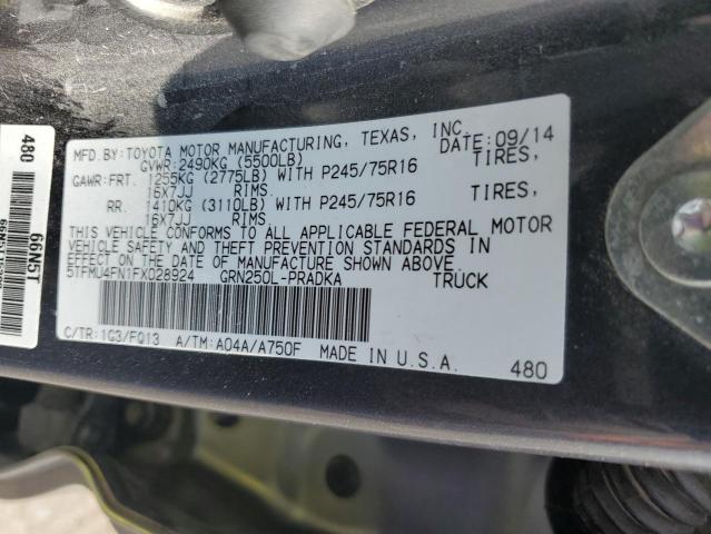 2015 TOYOTA TACOMA DOU - 5TFMU4FN1FX028924