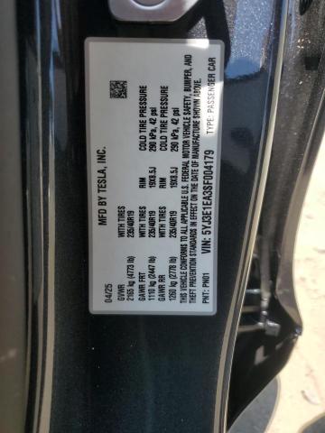 2025 TESLA MODEL 3 5YJ3E1EA3SF004179