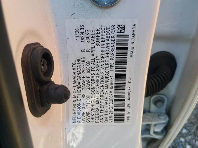 2021 HONDA CIVIC LX 2HGFC2F67MH516531
