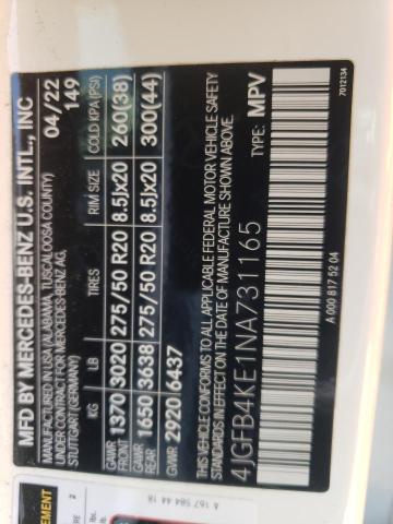 2022 MERCEDES-BENZ GLE 350 4M 4JGFB4KE1NA731165