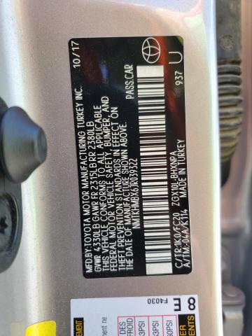 2018 TOYOTA C-HR XLE - NMTKHMBX6JR039322