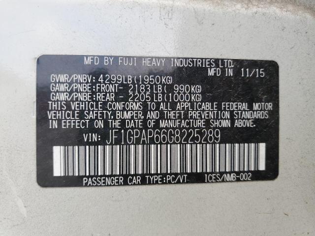 2016 SUBARU IMPREZA SP JF1GPAP66G8225289
