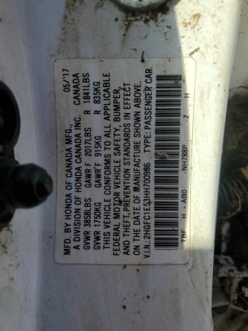 2017 HONDA CIVIC SI - 2HGFC1E53HH700986