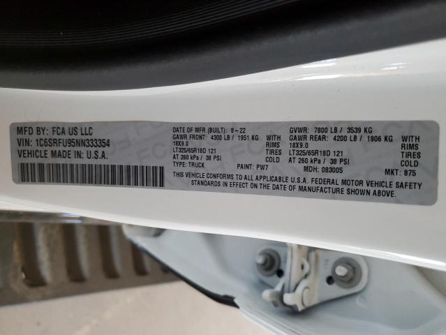 2022 RAM 1500 TRX 1C6SRFU95NN333354