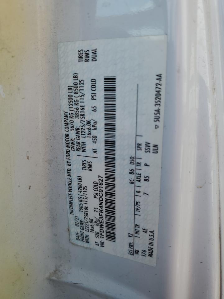 FORD ECONOLINE E350 SUPER DUTY CUTAWAY VAN