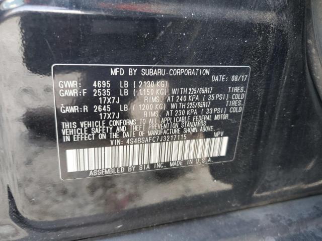 2018 SUBARU OUTBACK 2. 4S4BSAFC7J3217115