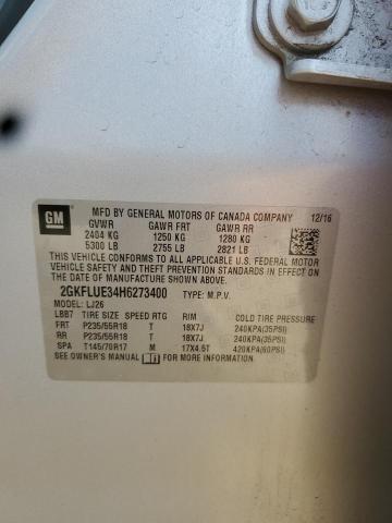 2017 GMC TERRAIN SL - 2GKFLUE34H6273400