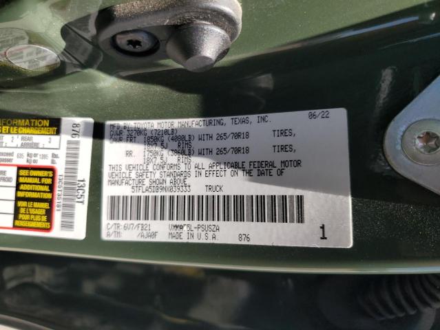 2022 TOYOTA TUNDRA CRE - 5TFLA5DB9NX039333