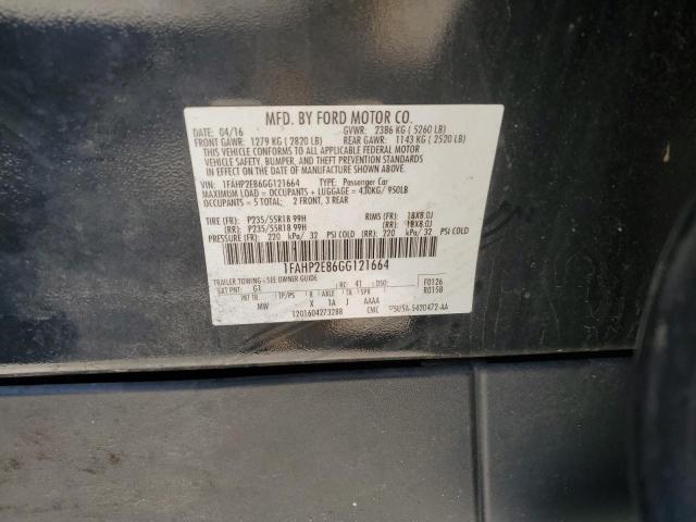 2016 FORD TAURUS SEL - 1FAHP2E86GG121664