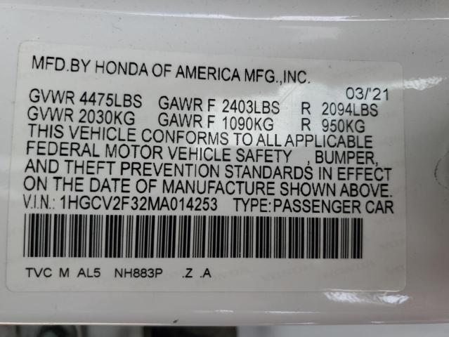 2021 HONDA ACCORD SPO - 1HGCV2F32MA014253
