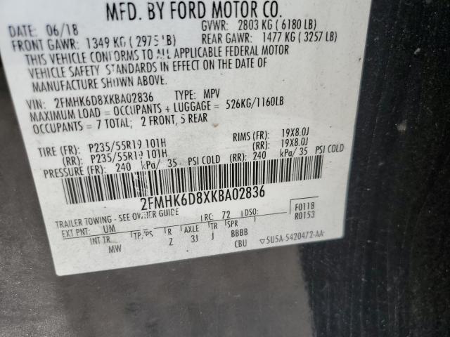 2019 FORD FLEX LIMIT - 2FMHK6D8XKBA02836
