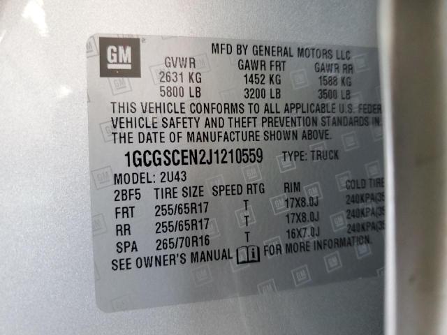 2018 CHEVROLET COLORADO L - 1GCGSCEN2J1210559