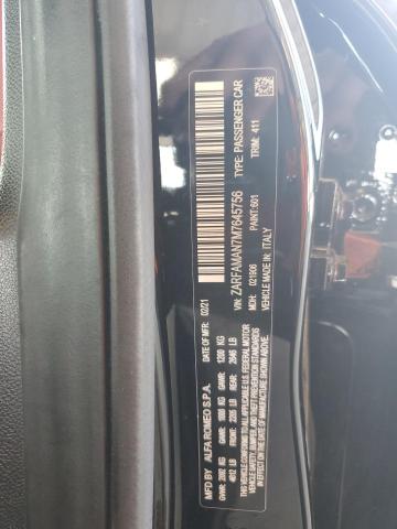 2021 ALFA ROMEO GIULIA SPO ZARFAMAN7M7645756