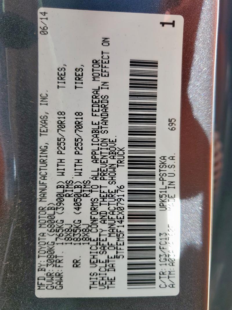 2014 TOYOTA TUNDRA CRE - 5TFEM5F14EX079176