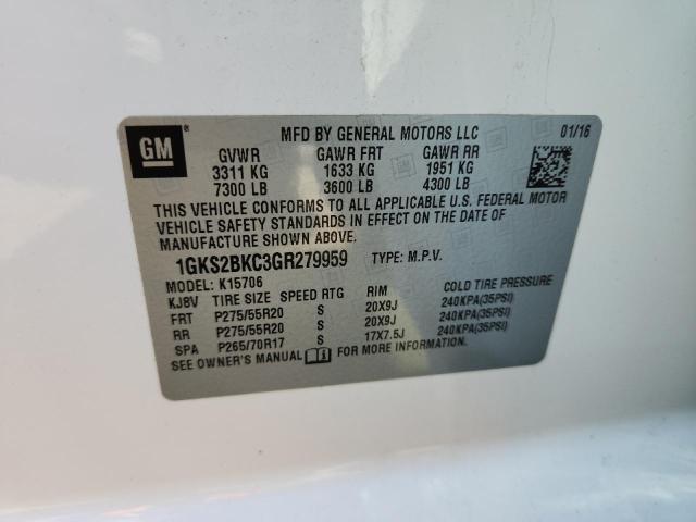 2016 GMC YUKON SLT 1GKS2BKC3GR279959