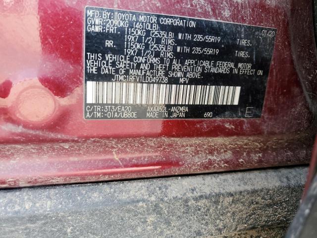 2020 TOYOTA RAV4 XLE PREMIUM JTMC1RFV1LD049738