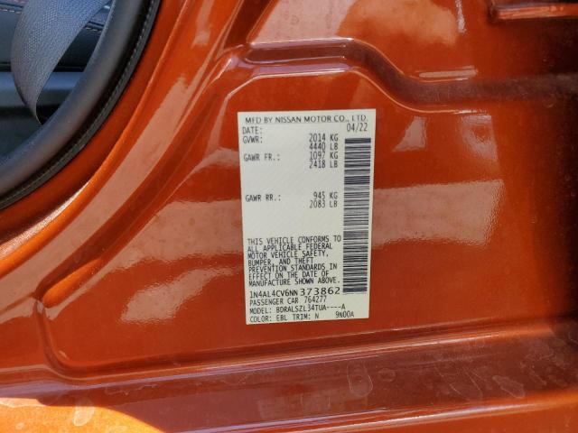 2022 NISSAN ALTIMA SR - 1N4AL4CV6NN373862