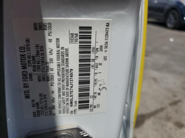 2018 FORD TRANSIT CONNECT XL NM0LS7E74J1374979