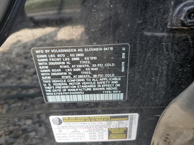 2015 VOLKSWAGEN TOUAREG V6 WVGEF9BP6FD006952