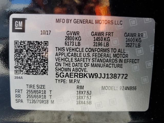2018 BUICK ENCLAVE ESSENCE 5GAERBKW9JJ138772