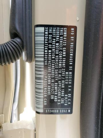 2019 VOLKSWAGEN BEETLE S 3VW5DAAT3KM500286