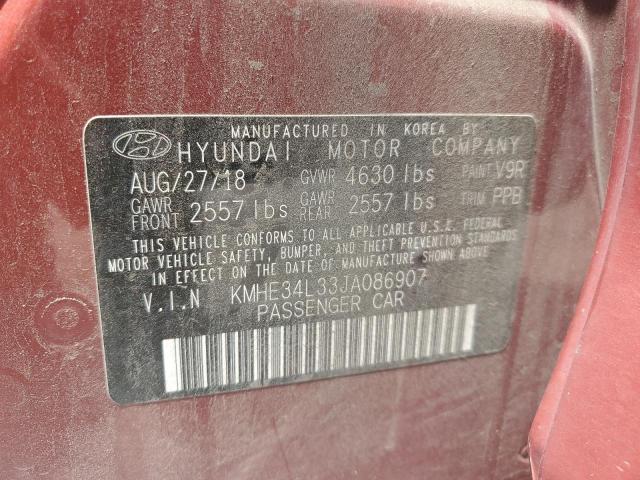 2018 HYUNDAI SONATA HYB KMHE34L33JA086907