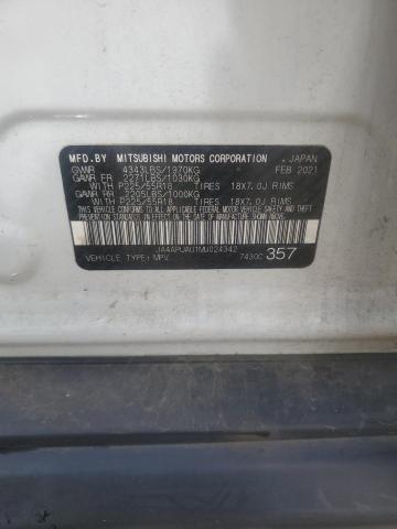 2021 MITSUBISHI OUTLANDER JA4APUAU1MU024342