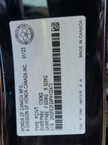 2023 HONDA CIVIC LX 2HGFE2F24PH102473