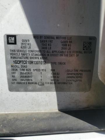2017 CHEVROLET COLORADO L 1GCPTCE10H1301012