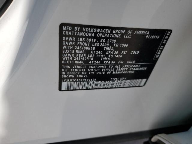 2019 VOLKSWAGEN ATLAS SE 1V2LR2CA5KC533495