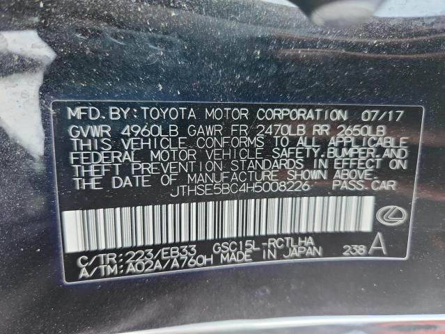 2017 LEXUS RC 350 JTHSE5BC4H5008226