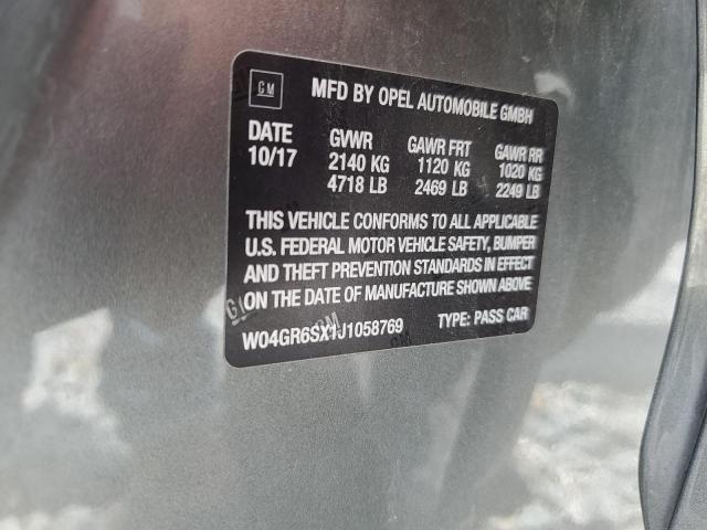 2018 BUICK REGAL ESSE W04GR6SX1J1058769