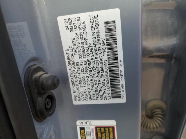 2021 HONDA CR-V EXL - 5J6RW2H81MA009943