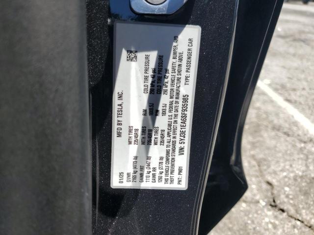 2025 TESLA MODEL 3 5YJ3E1EA6SF935985