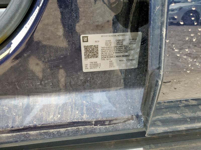 2019 GMC YUKON SLT 1GKS1BKCXKR394957