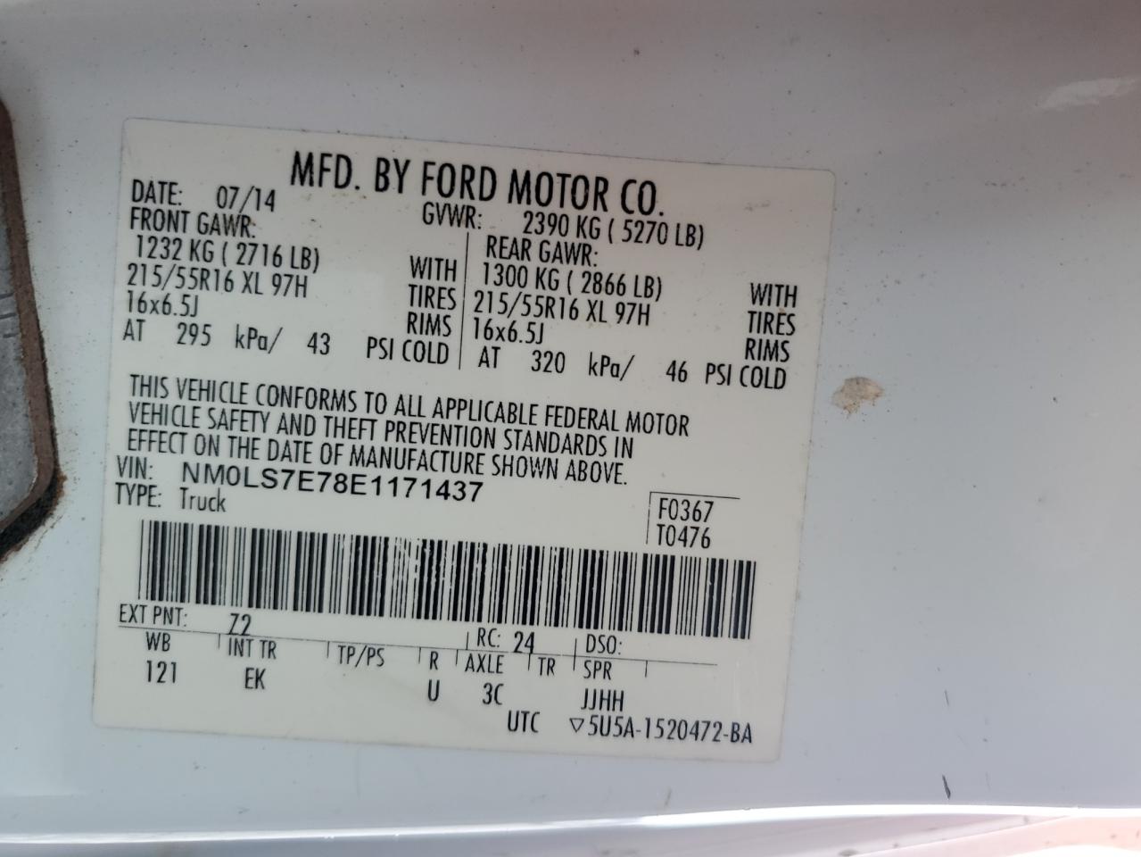 FORD TRANSIT CONNECT XL