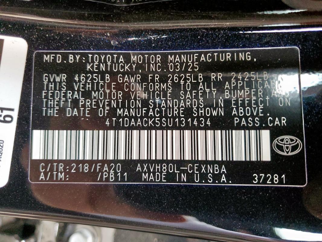 2025 TOYOTA CAMRY XSE - 4T1DAACK5SU131434