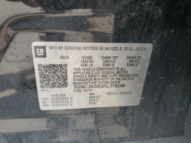2019 CHEVROLET TRAX LS 3GNCJKSB1KL378166